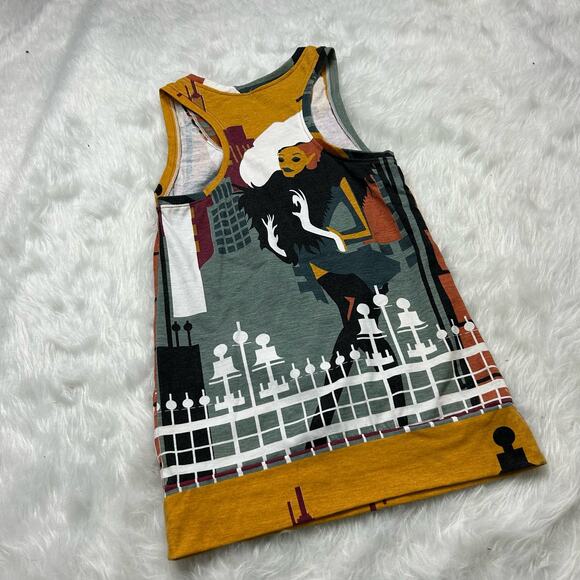 All over print funky woman in the city tank top size S/M - Picture 2 of 4